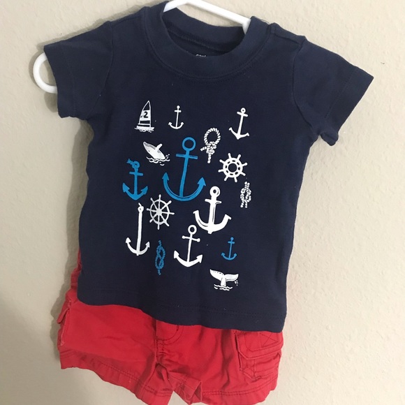 🌈SALE Carter’s Baby Boy Nautical Outfit 3 Mo A10 - Picture 1 of 4